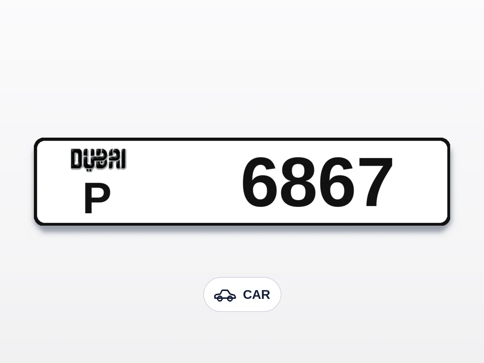 Dubai plate